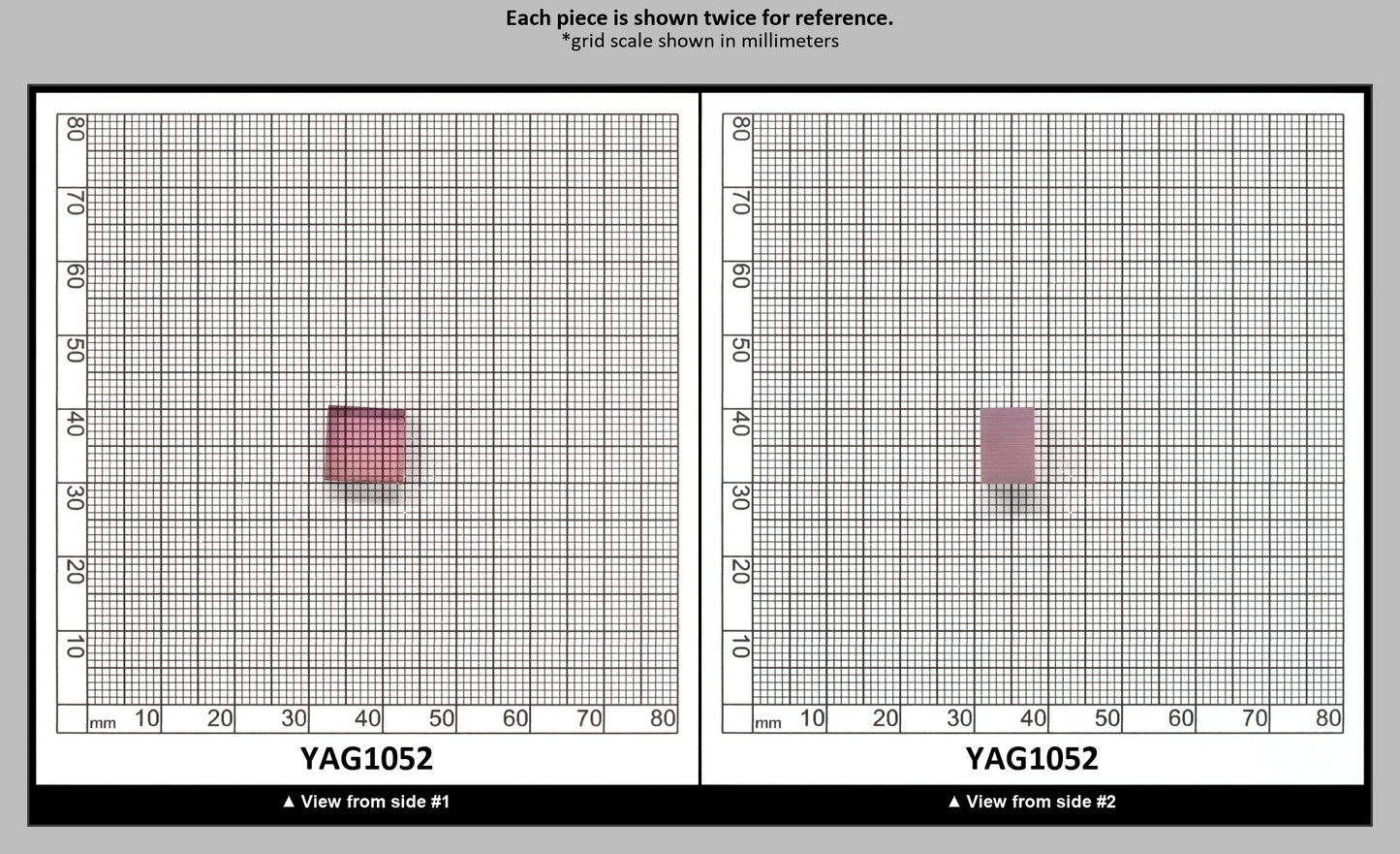 Pink Polycrystalline (Ceramic) YAG  - Faceting Rough : YAG1052