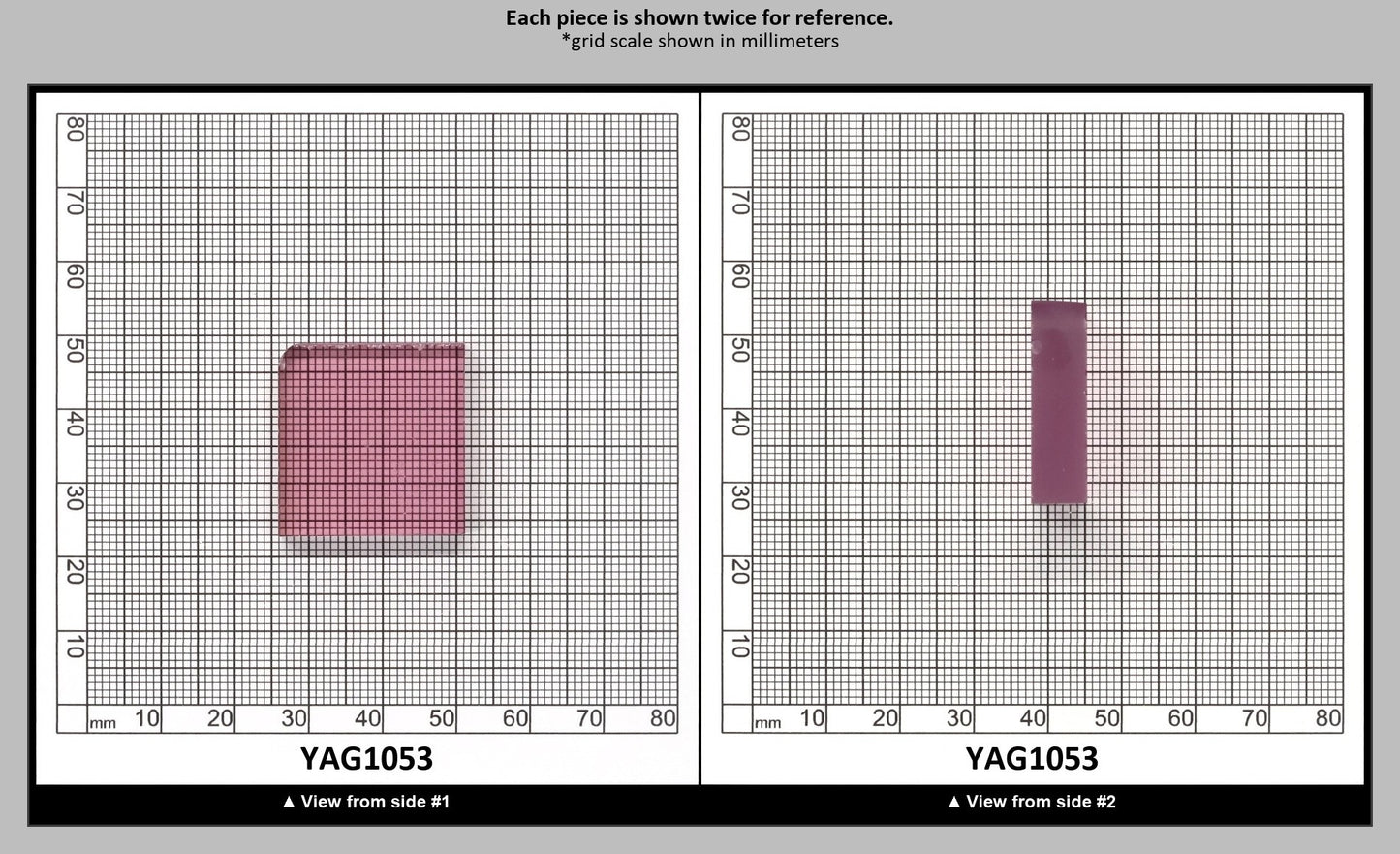 Pink Polycrystalline (Ceramic) YAG  - Faceting Rough : YAG1053