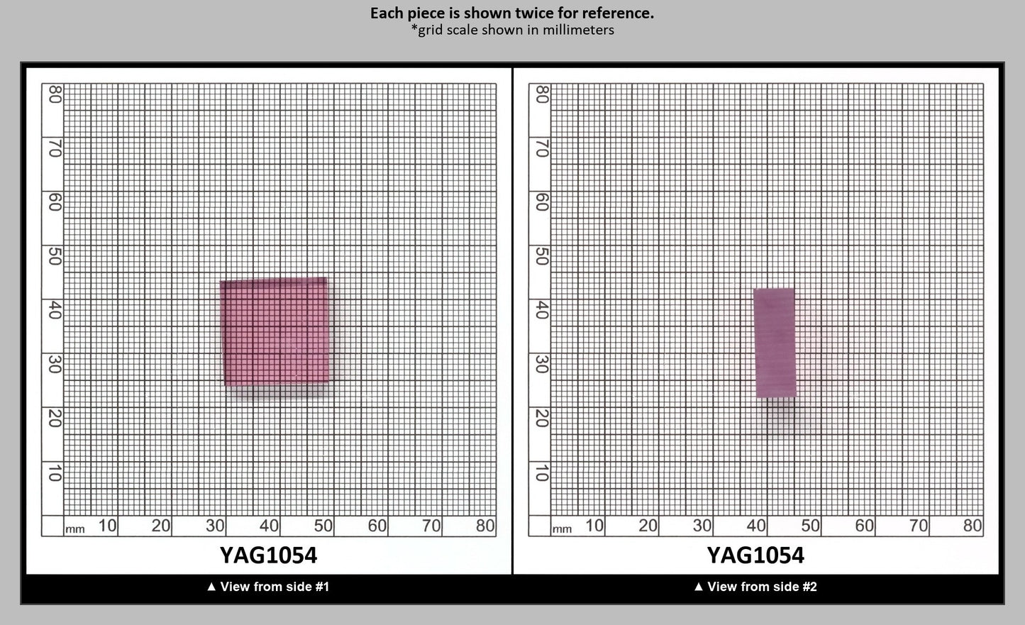 Pink Polycrystalline (Ceramic) YAG  - Faceting Rough : YAG1054
