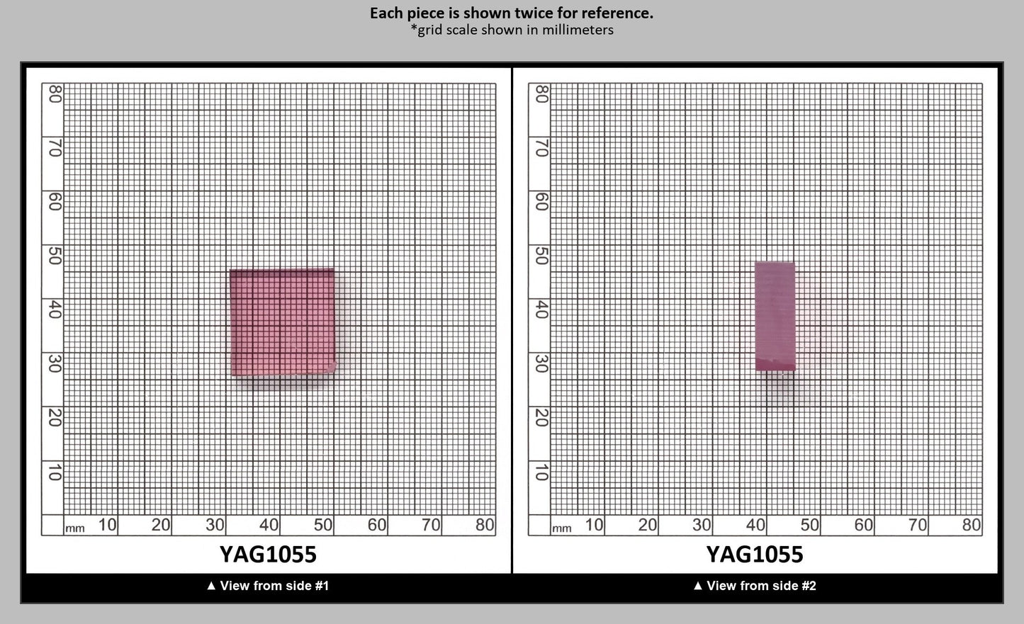 Pink Polycrystalline (Ceramic) YAG  - Faceting Rough : YAG1055