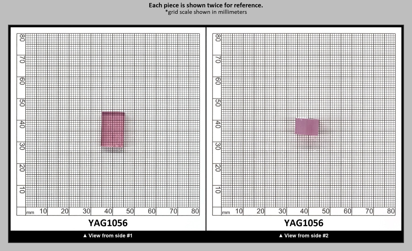 Pink Polycrystalline (Ceramic) YAG  - Faceting Rough : YAG1056