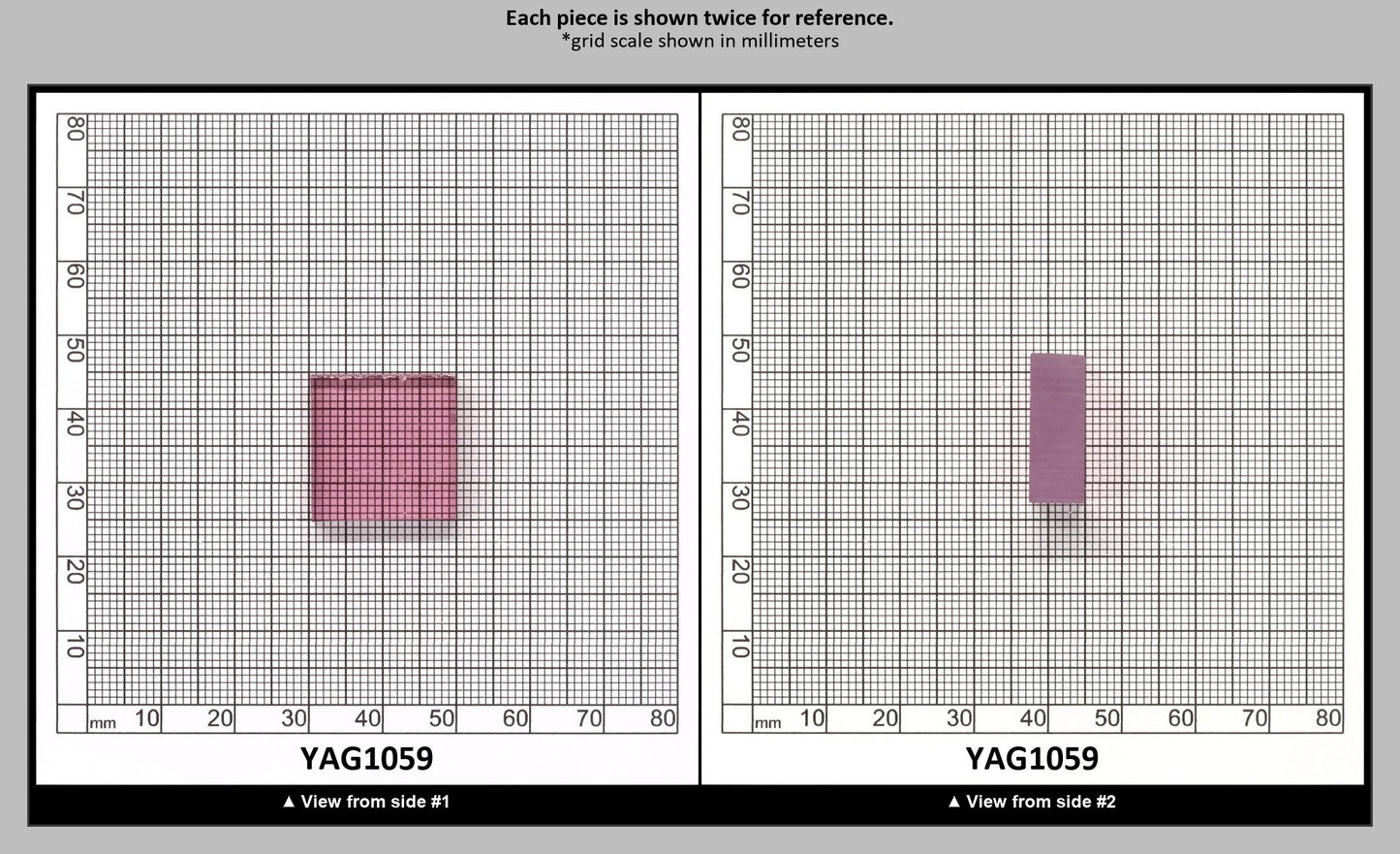 Pink Polycrystalline (Ceramic) YAG  - Faceting Rough : YAG1059