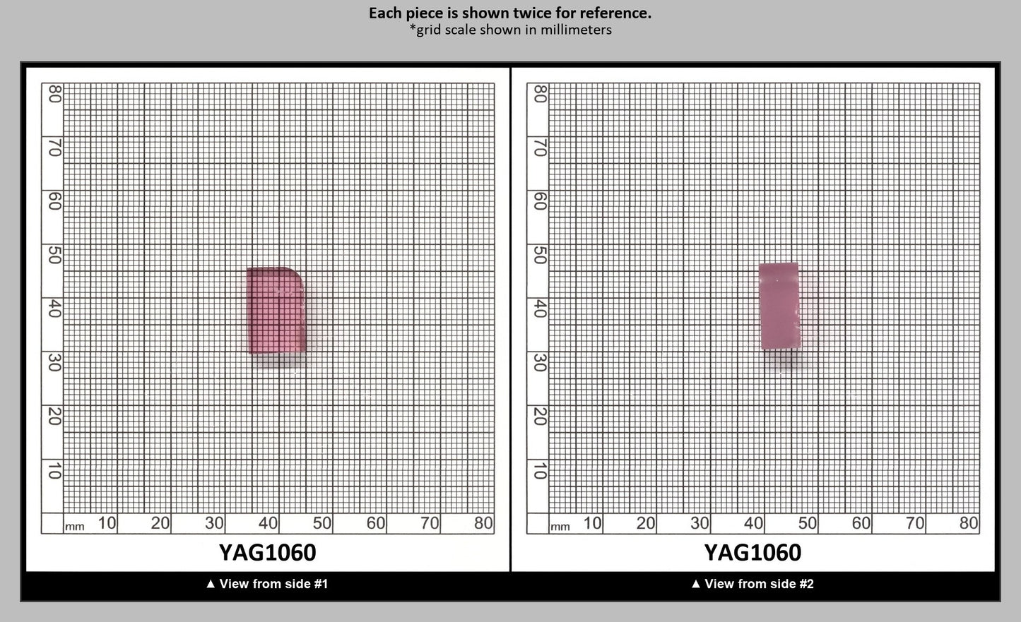 Pink Polycrystalline (Ceramic) YAG  - Faceting Rough : YAG1060