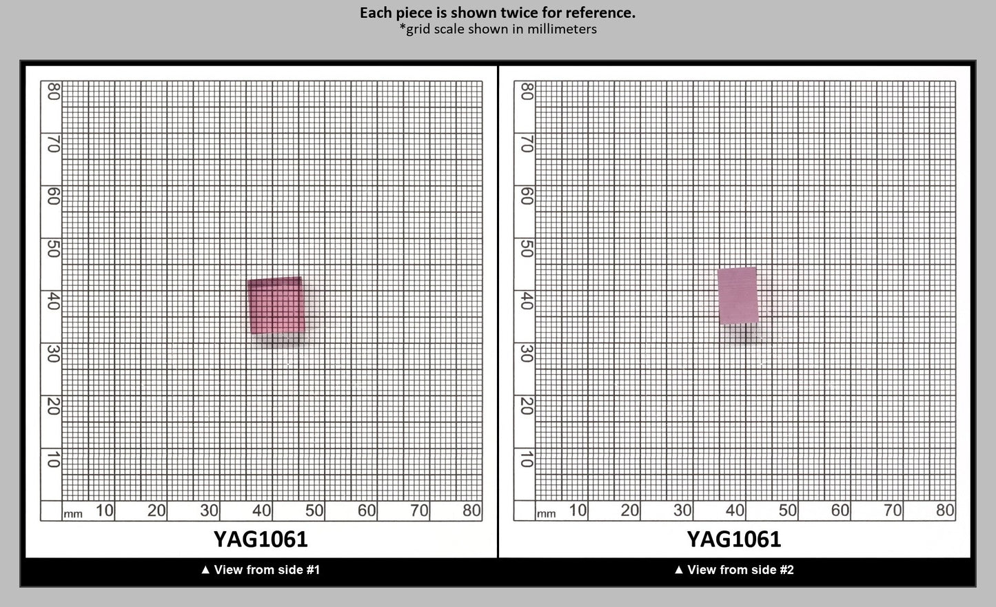 Pink Polycrystalline (Ceramic) YAG  - Faceting Rough : YAG1061