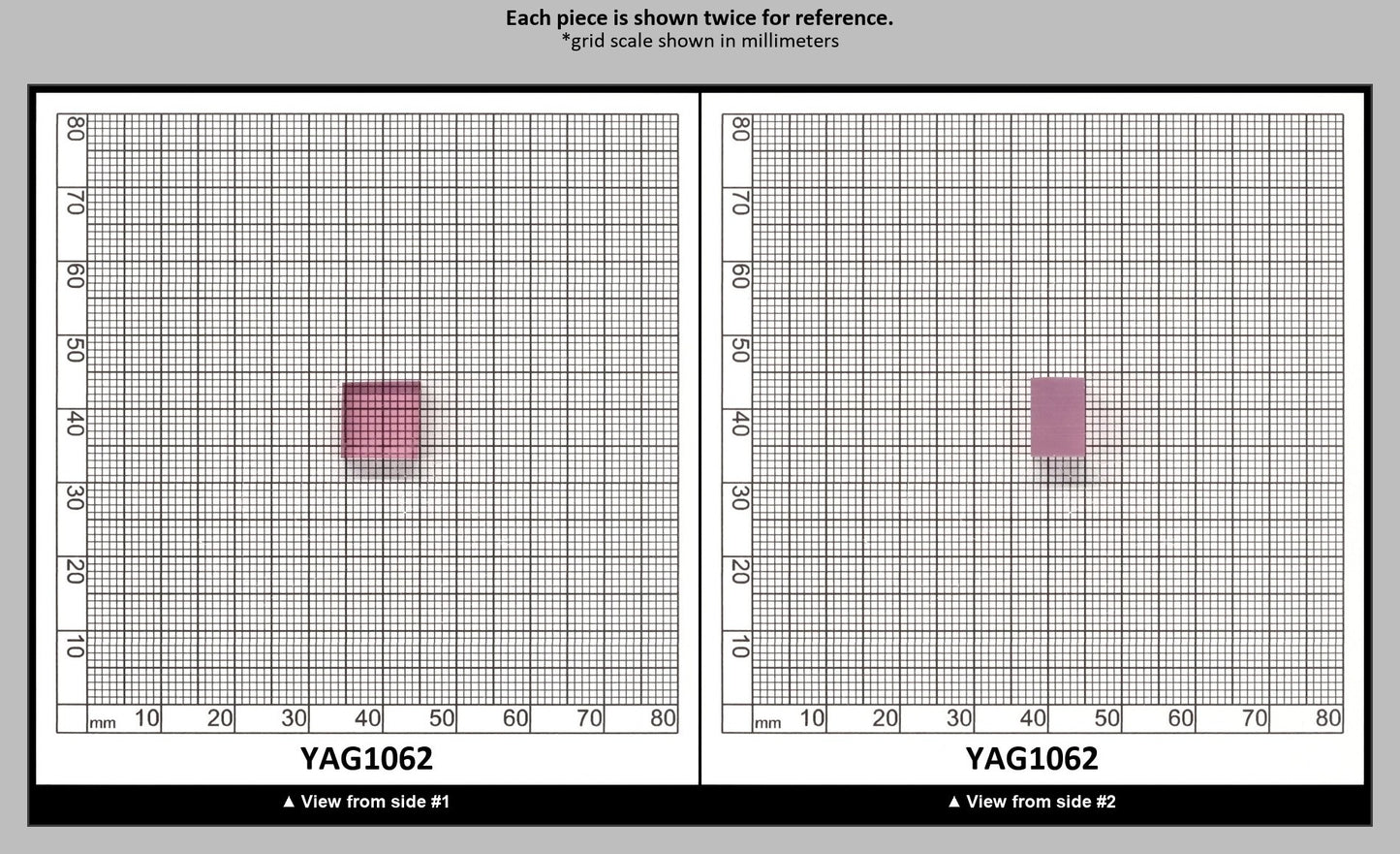 Pink Polycrystalline (Ceramic) YAG  - Faceting Rough : YAG1062