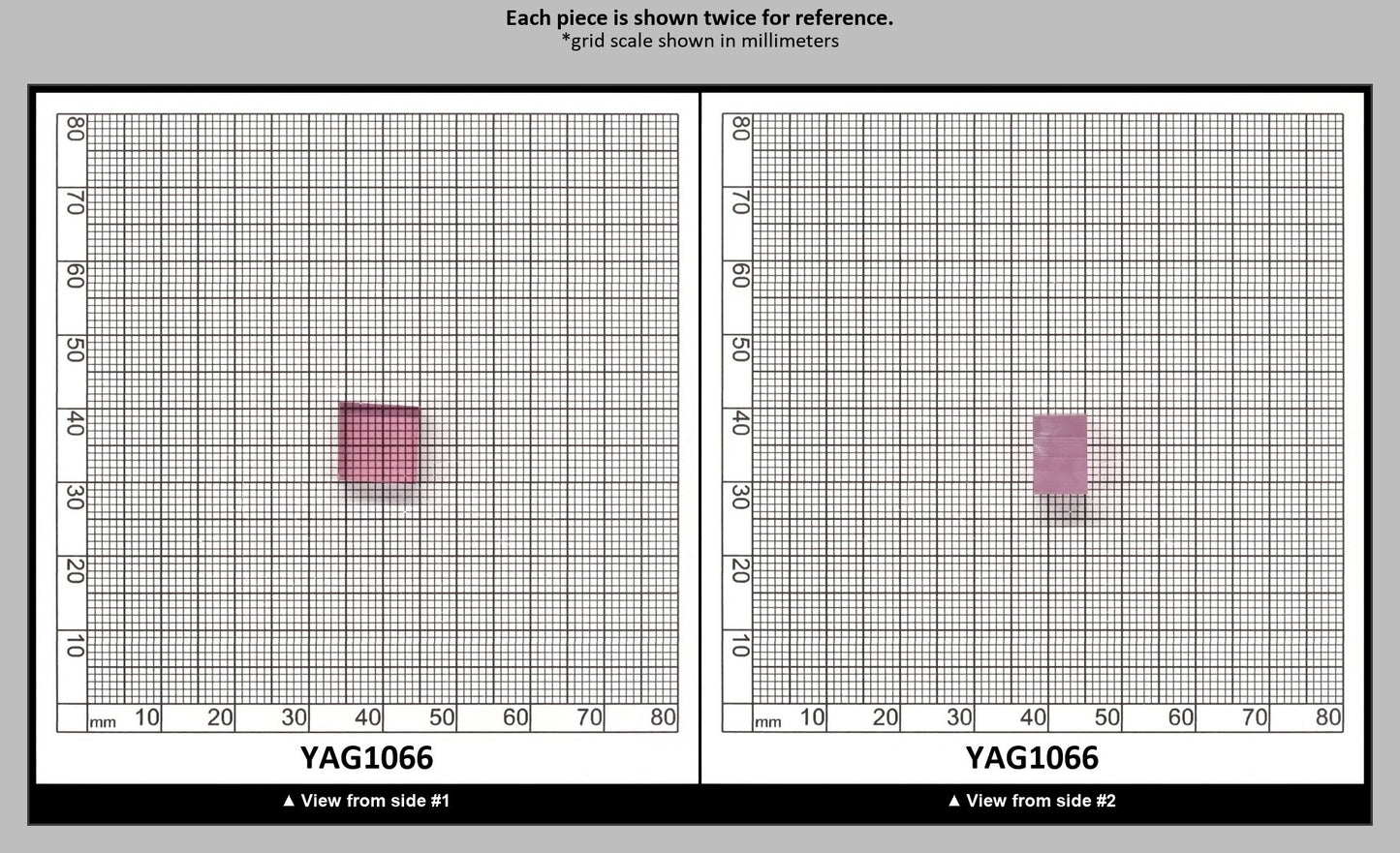 Pink Polycrystalline (Ceramic) YAG  - Faceting Rough : YAG1066