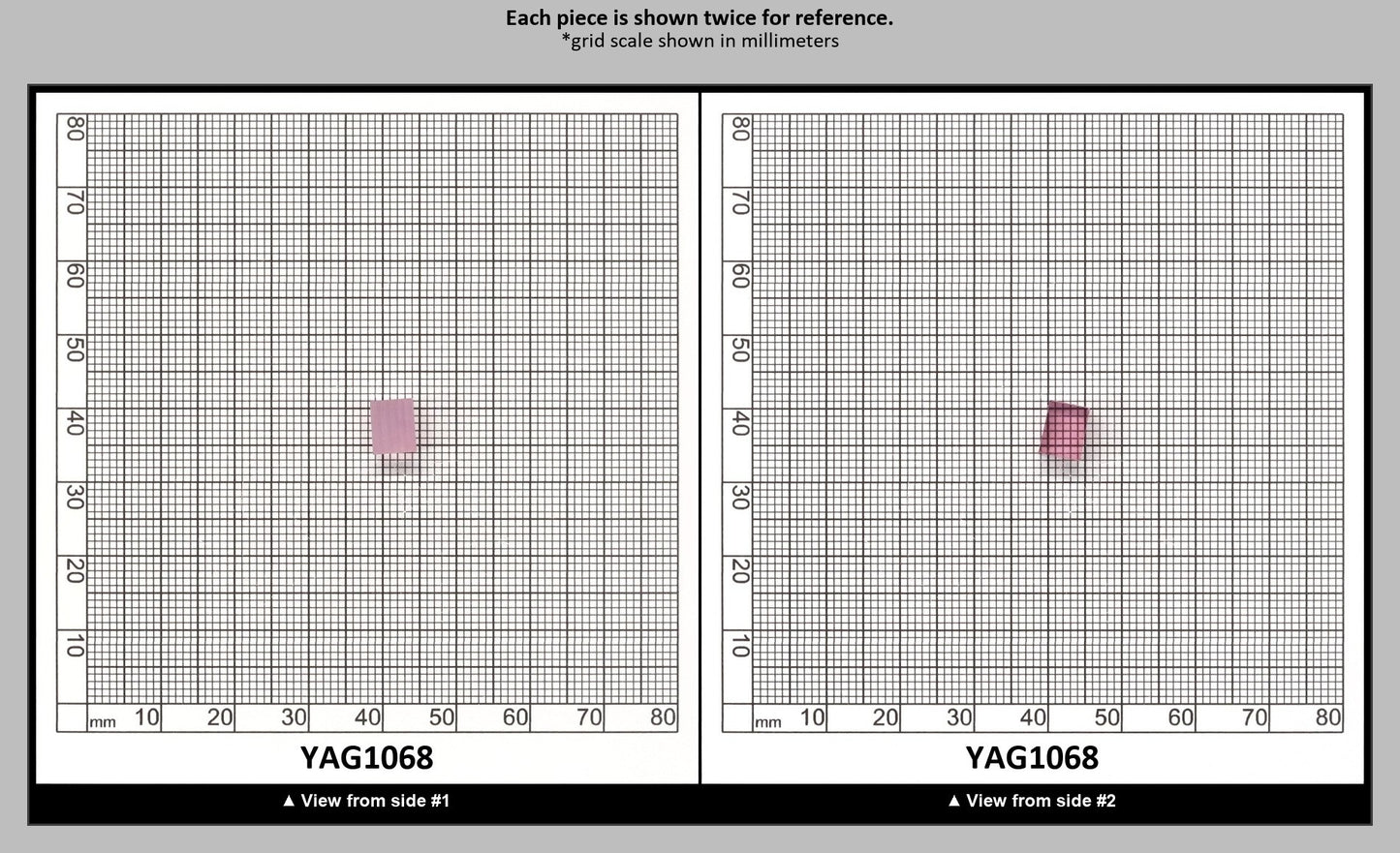 Pink Polycrystalline (Ceramic) YAG  - Faceting Rough : YAG1068