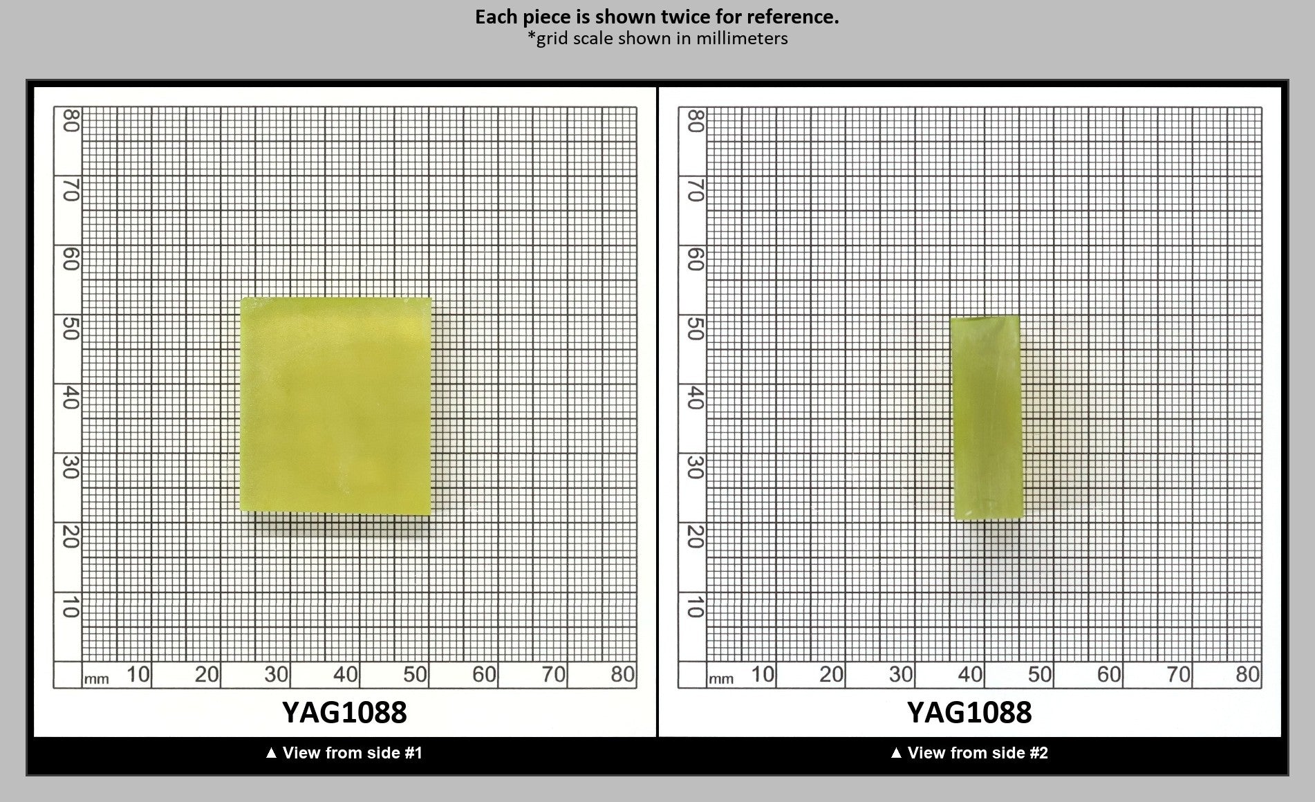 Yellow YAG Polycrystalline (Ceramic) Faceting Rough : YAG1088
