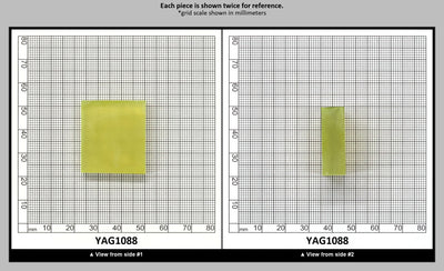 Yellow YAG Polycrystalline (Ceramic) Faceting Rough : YAG1088