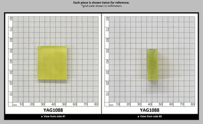 Yellow YAG Polycrystalline (Ceramic) Faceting Rough : YAG1088