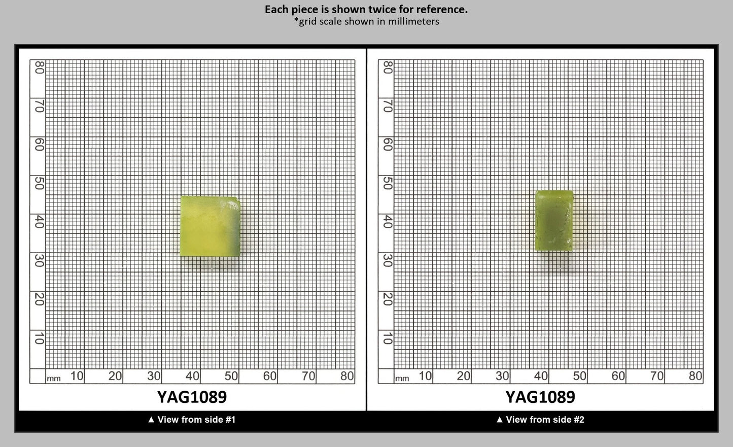 Yellow YAG Polycrystalline (Ceramic) Faceting Rough : YAG1089