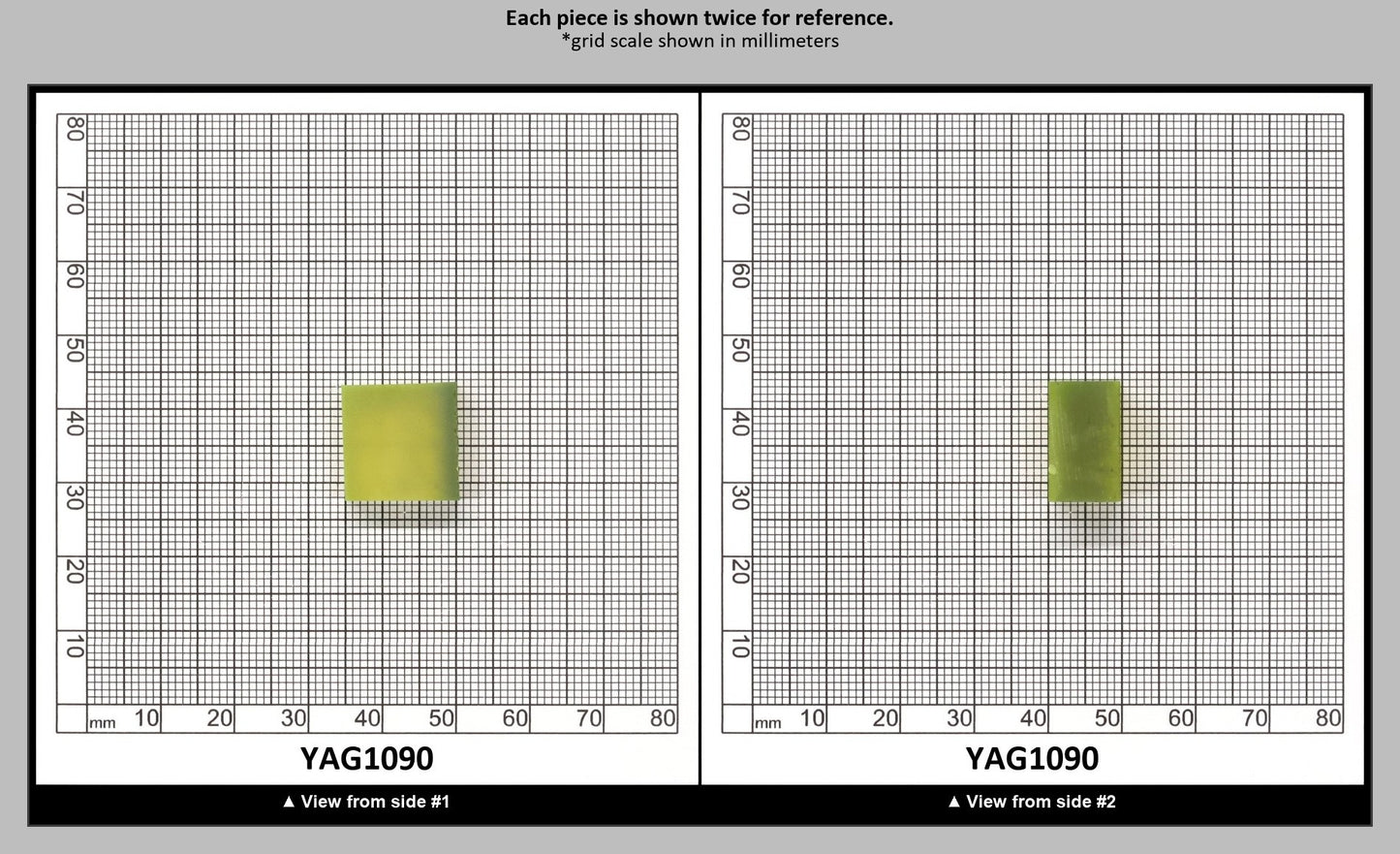 Yellow YAG Polycrystalline (Ceramic) Faceting Rough : YAG1090