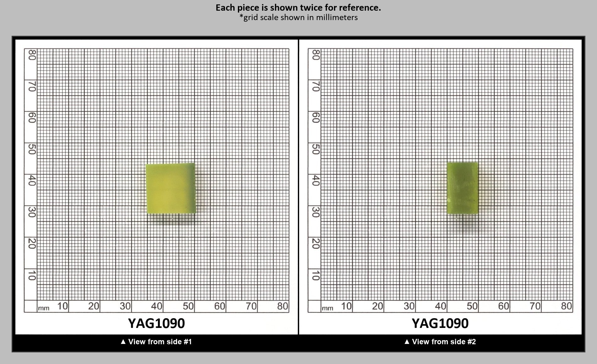 Yellow YAG Polycrystalline (Ceramic) Faceting Rough : YAG1090