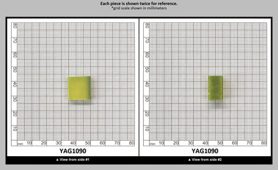 Yellow YAG Polycrystalline (Ceramic) Faceting Rough : YAG1090