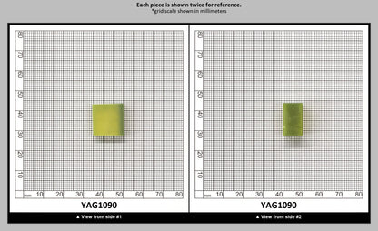 Yellow YAG Polycrystalline (Ceramic) Faceting Rough : YAG1090