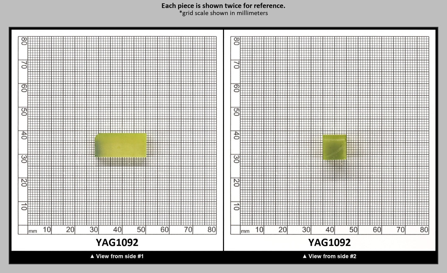 Yellow YAG Polycrystalline (Ceramic) Faceting Rough : YAG1092