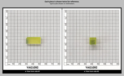 Yellow YAG Polycrystalline (Ceramic) Faceting Rough : YAG1092