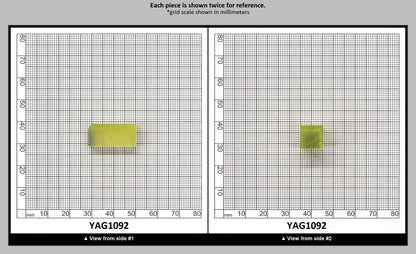Yellow YAG Polycrystalline (Ceramic) Faceting Rough : YAG1092