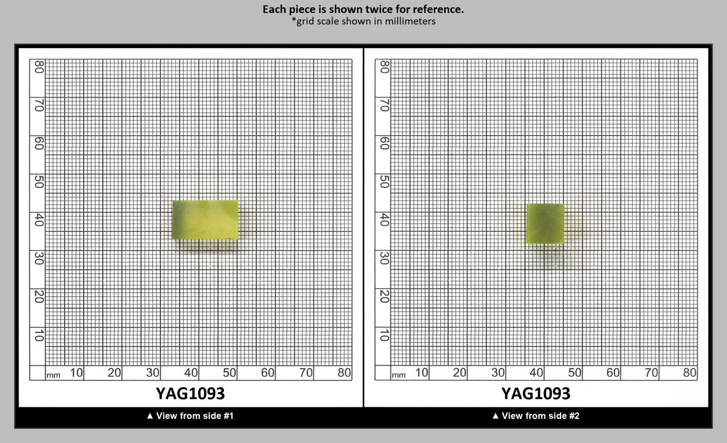 Yellow YAG Polycrystalline (Ceramic) Faceting Rough : YAG1093