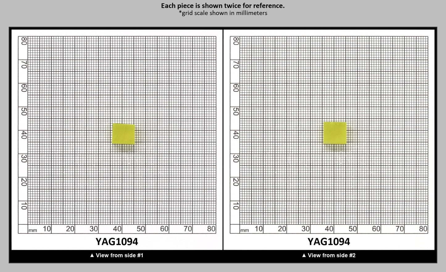 Yellow YAG Polycrystalline (Ceramic) Faceting Rough : YAG1094