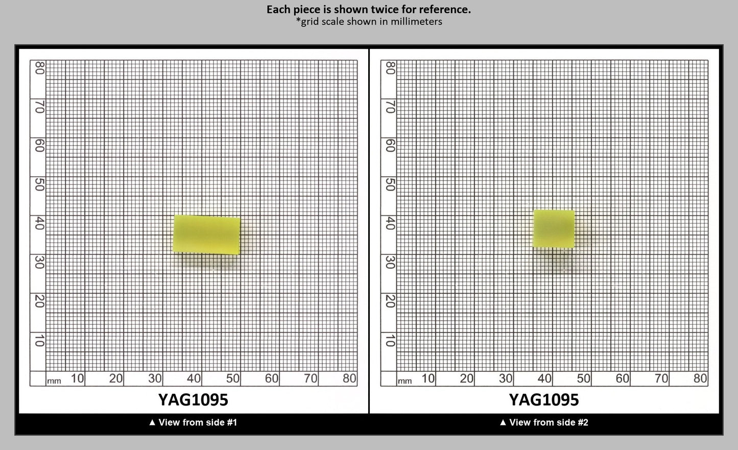 Yellow YAG Polycrystalline (Ceramic) Faceting Rough : YAG1095