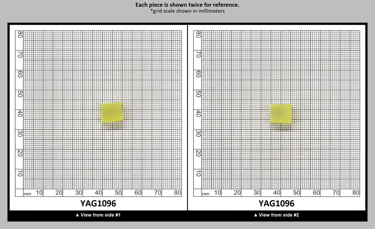 Yellow YAG Polycrystalline (Ceramic) Faceting Rough : YAG1096