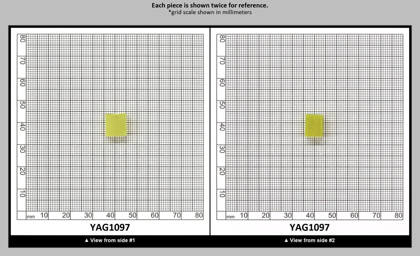 Yellow YAG Polycrystalline (Ceramic) Faceting Rough : YAG1097