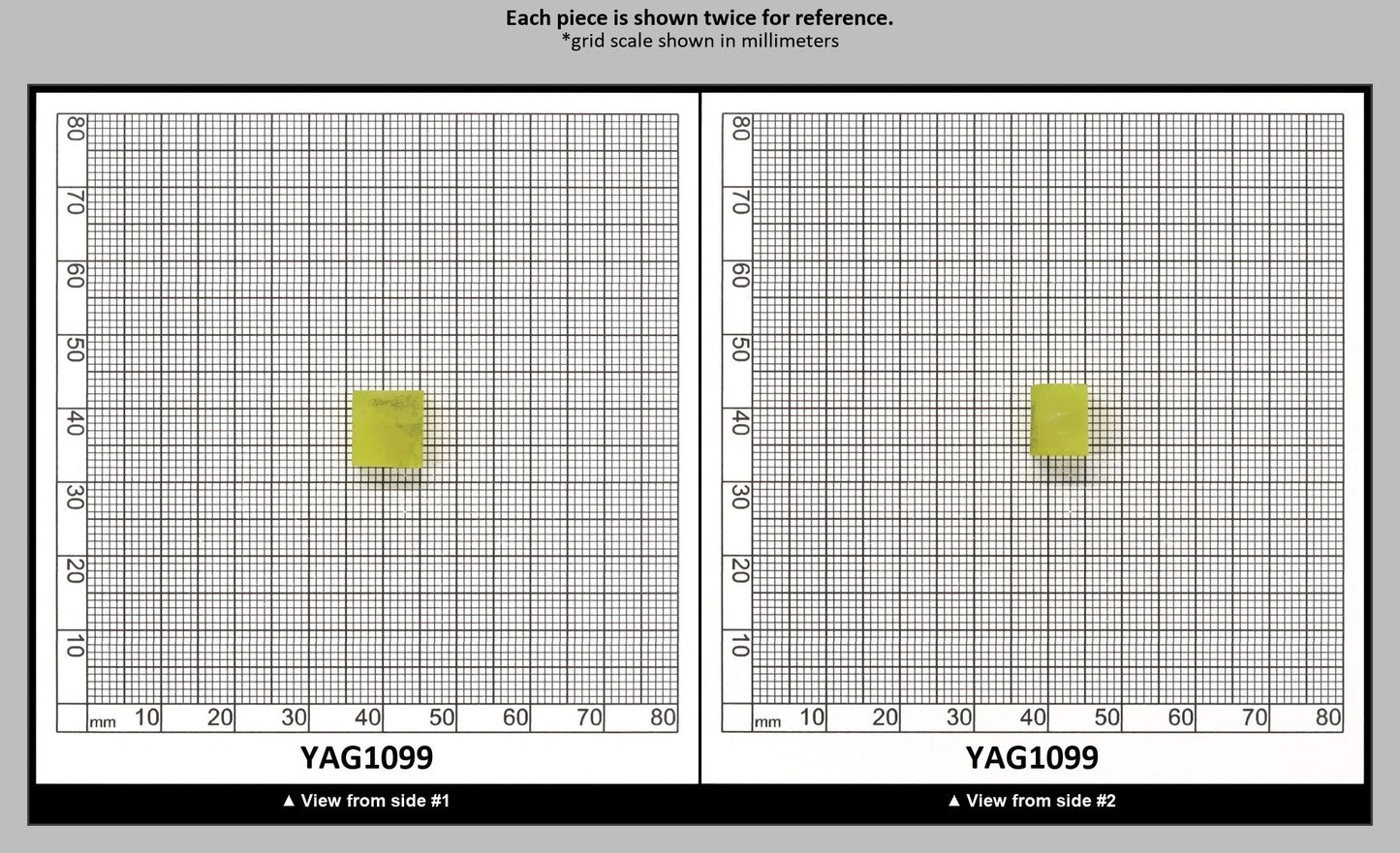 Yellow YAG Polycrystalline (Ceramic) Faceting Rough : YAG1099