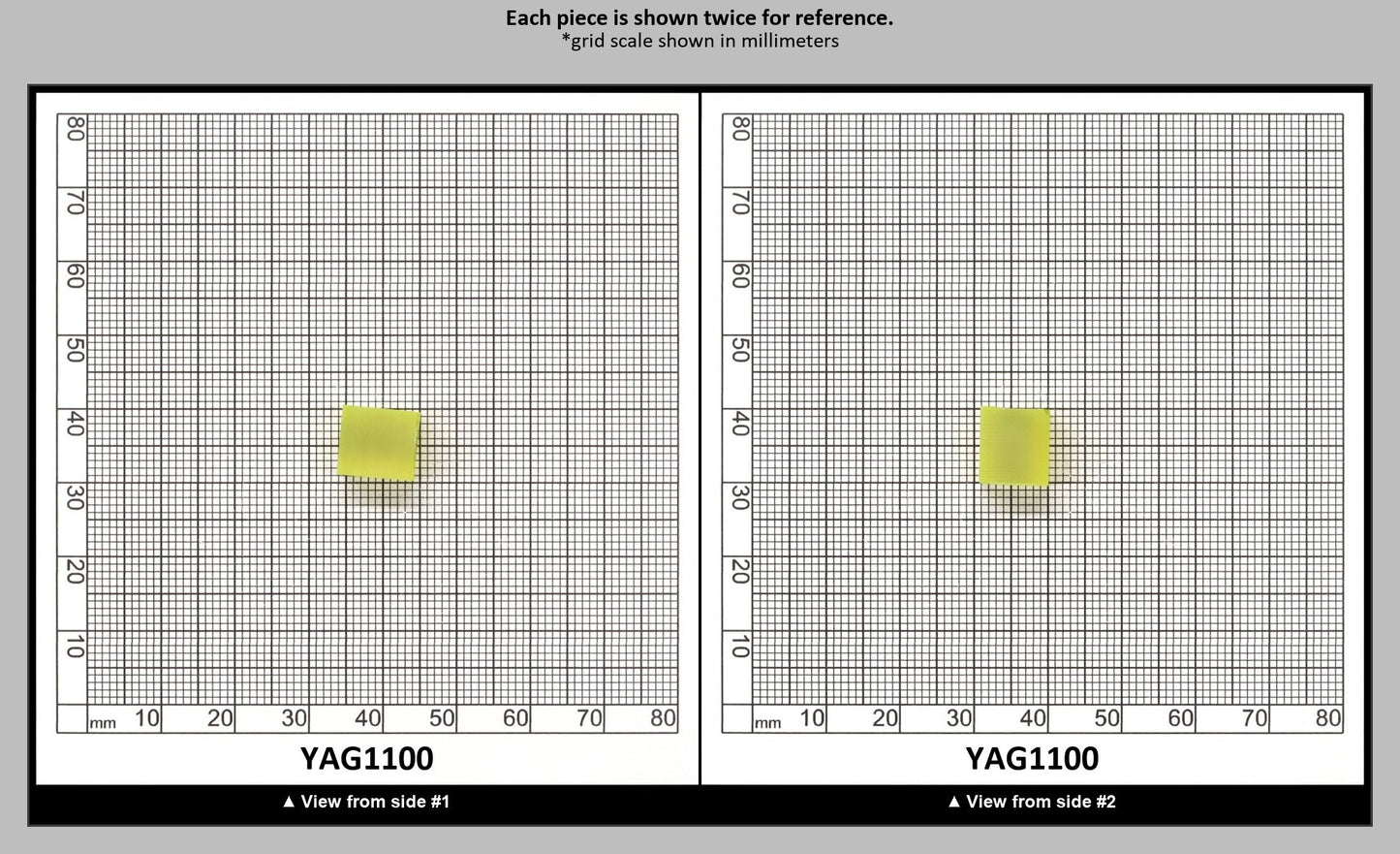 Yellow YAG Polycrystalline (Ceramic) Faceting Rough : YAG1100