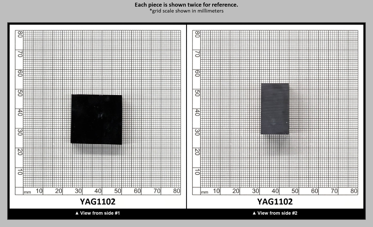 Blue YAG Polycrystalline (Ceramic) Faceting Rough : YAG1102