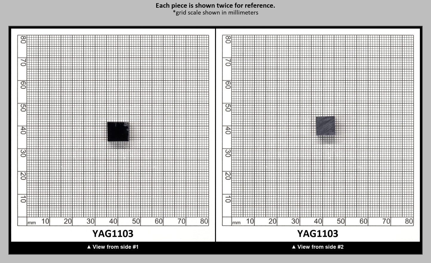 Blue YAG Polycrystalline (Ceramic) Faceting Rough : YAG1103