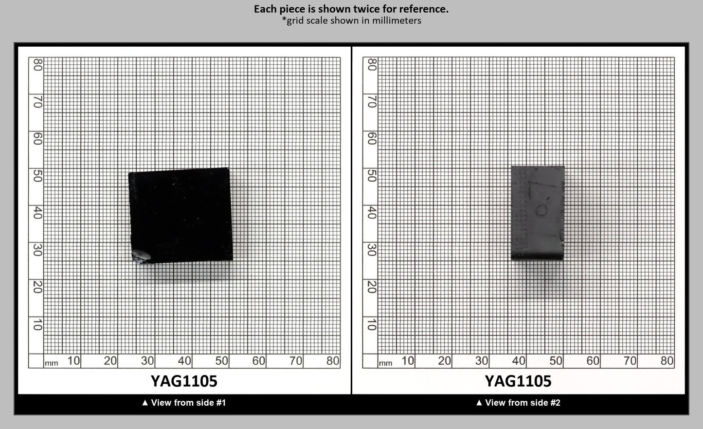 Blue YAG Polycrystalline (Ceramic) Faceting Rough : YAG1105