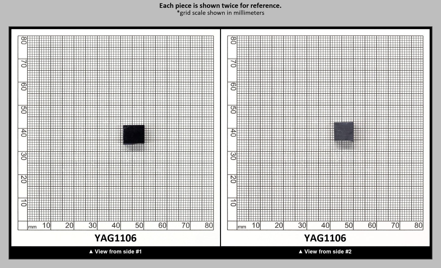 Blue YAG Polycrystalline (Ceramic) Faceting Rough : YAG1106