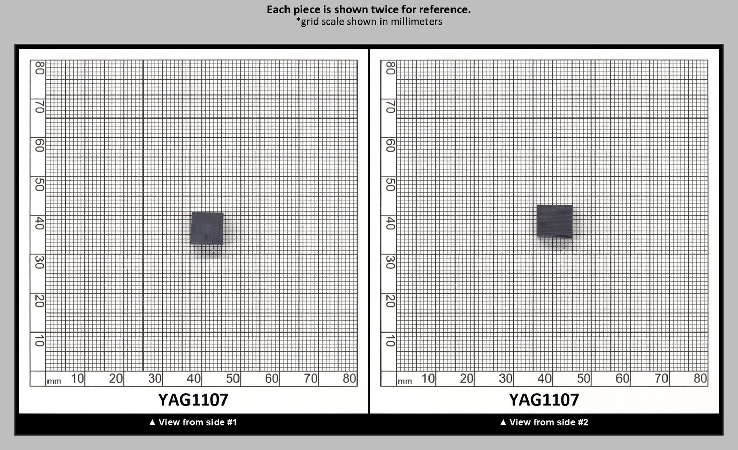 Blue YAG Polycrystalline (Ceramic) Faceting Rough : YAG1107