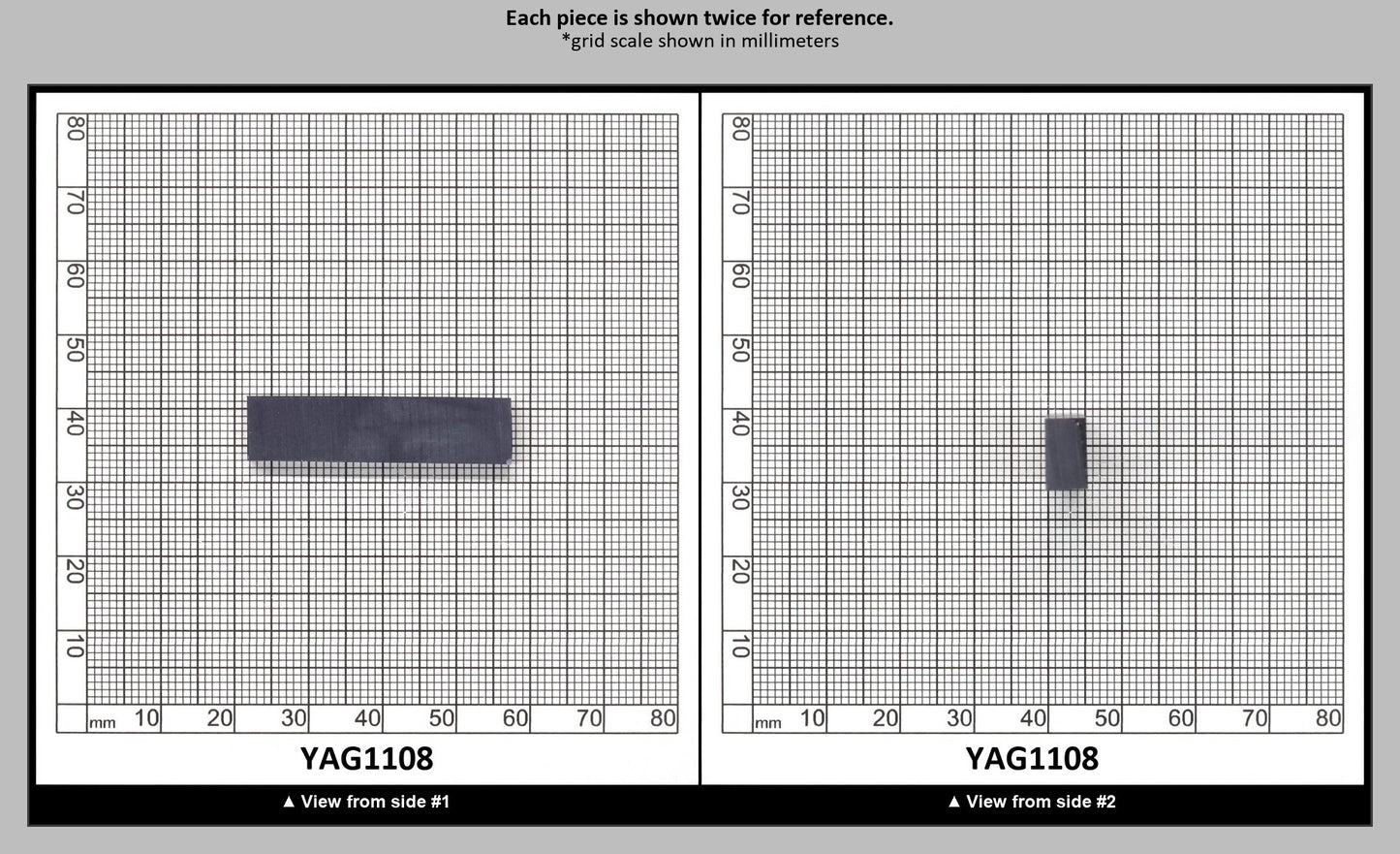 Blue YAG Polycrystalline (Ceramic) Faceting Rough : YAG1108