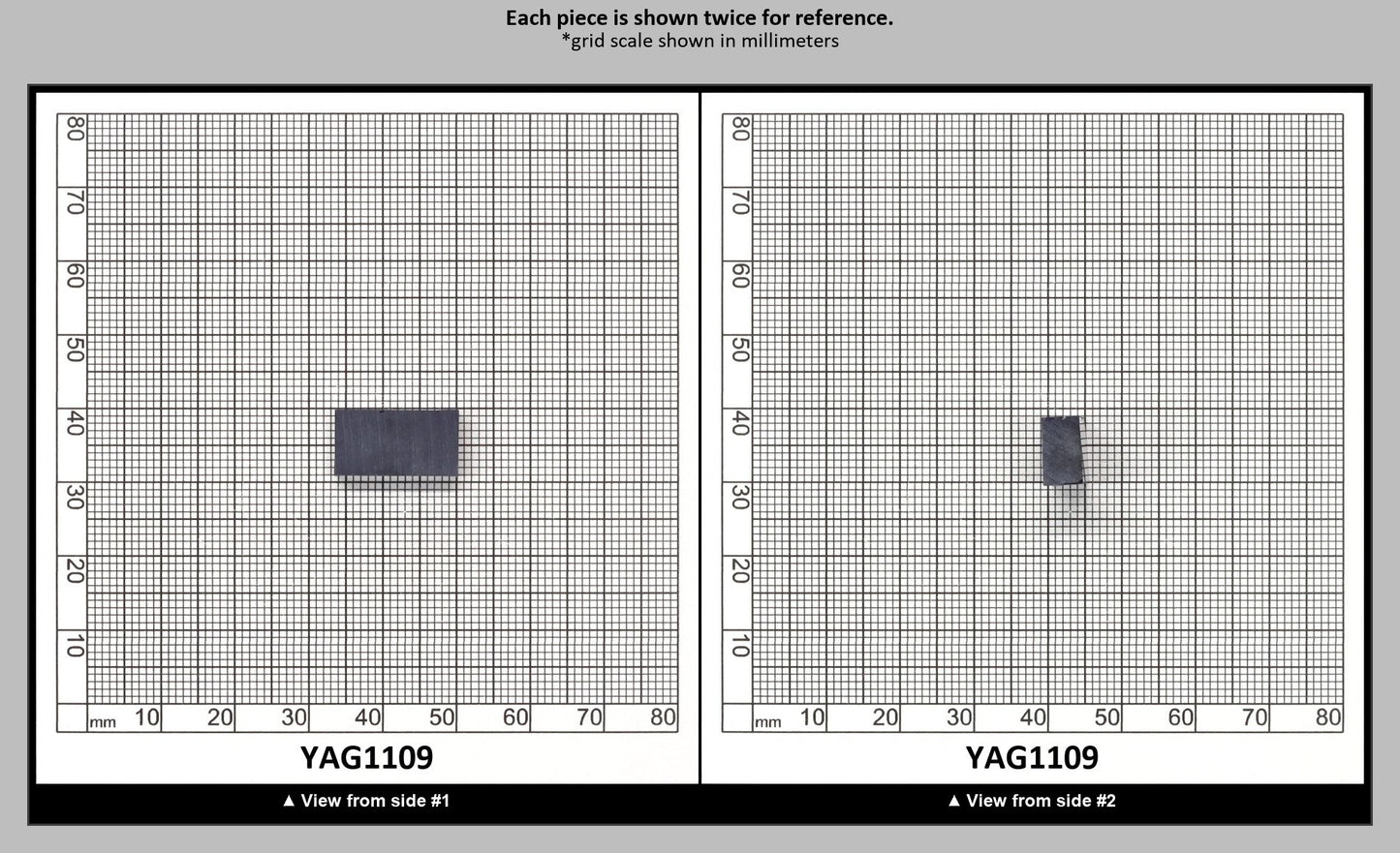 Blue YAG Polycrystalline (Ceramic) Faceting Rough : YAG1109