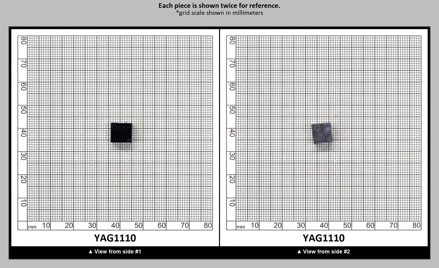 Blue YAG Polycrystalline (Ceramic) Faceting Rough : YAG1110