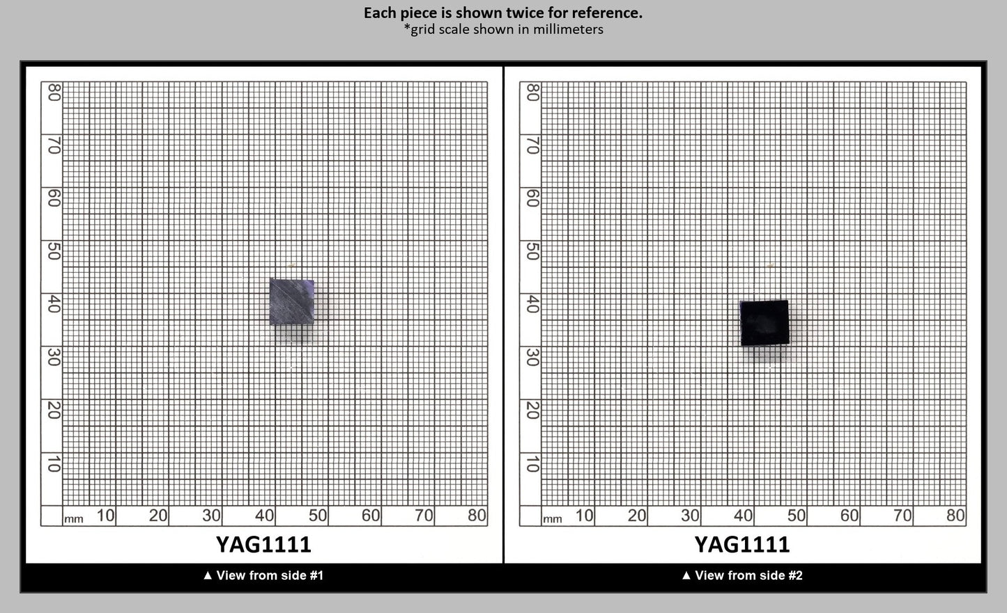 Blue YAG Polycrystalline (Ceramic) Faceting Rough : YAG1111
