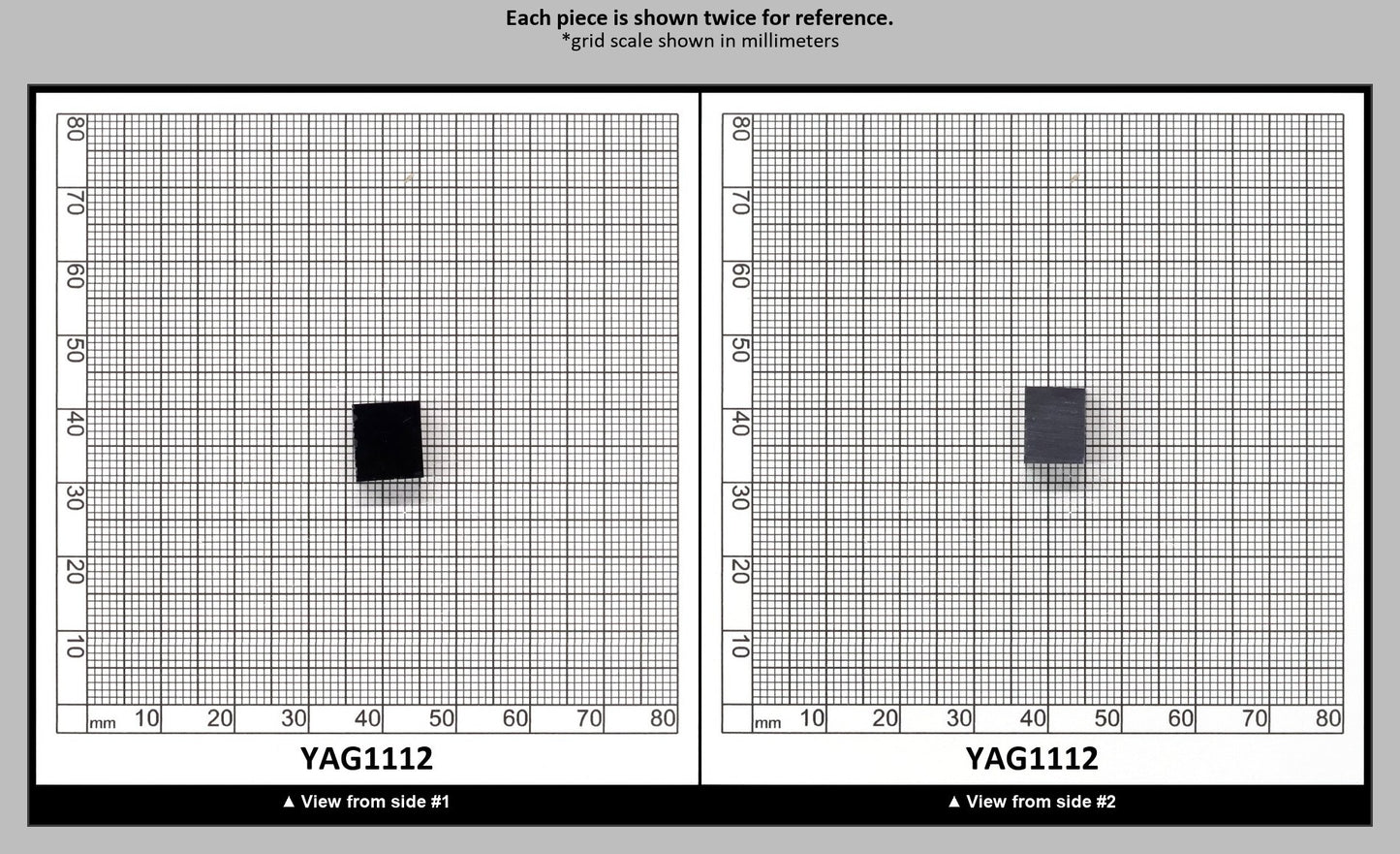Blue YAG Polycrystalline (Ceramic) Faceting Rough : YAG1112