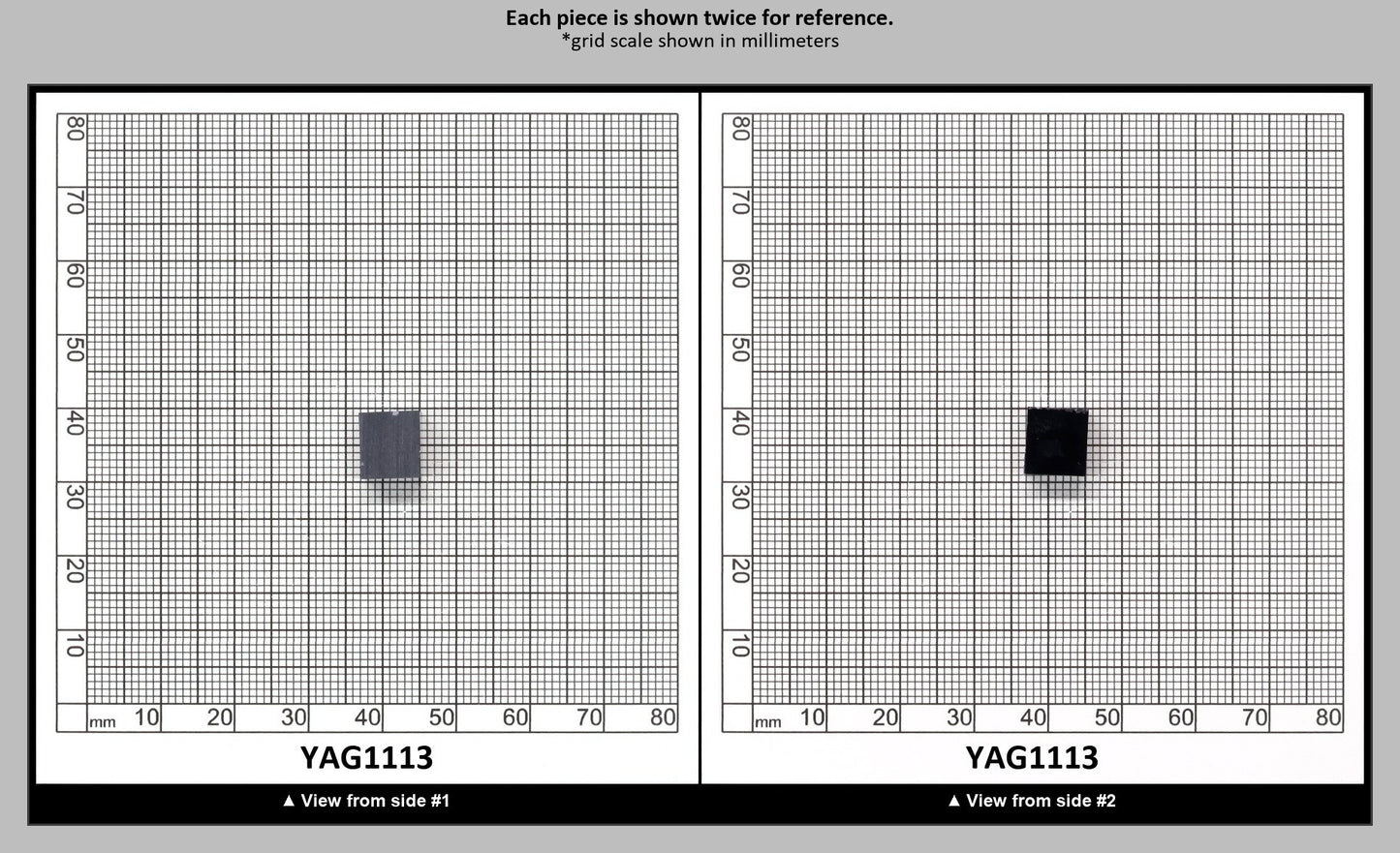 Blue YAG Polycrystalline (Ceramic) Faceting Rough : YAG1113