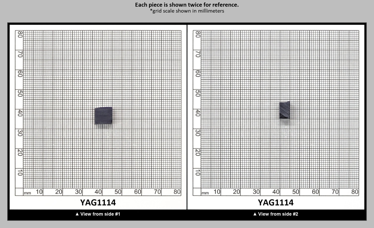 Blue YAG Polycrystalline (Ceramic) Faceting Rough : YAG1114