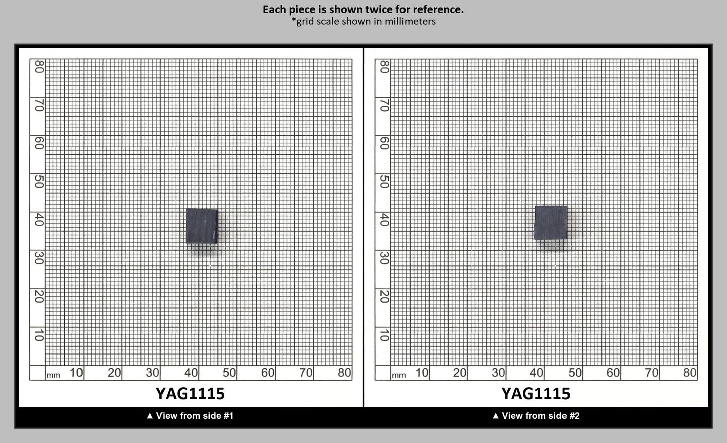 Blue YAG Polycrystalline (Ceramic) Faceting Rough : YAG1115
