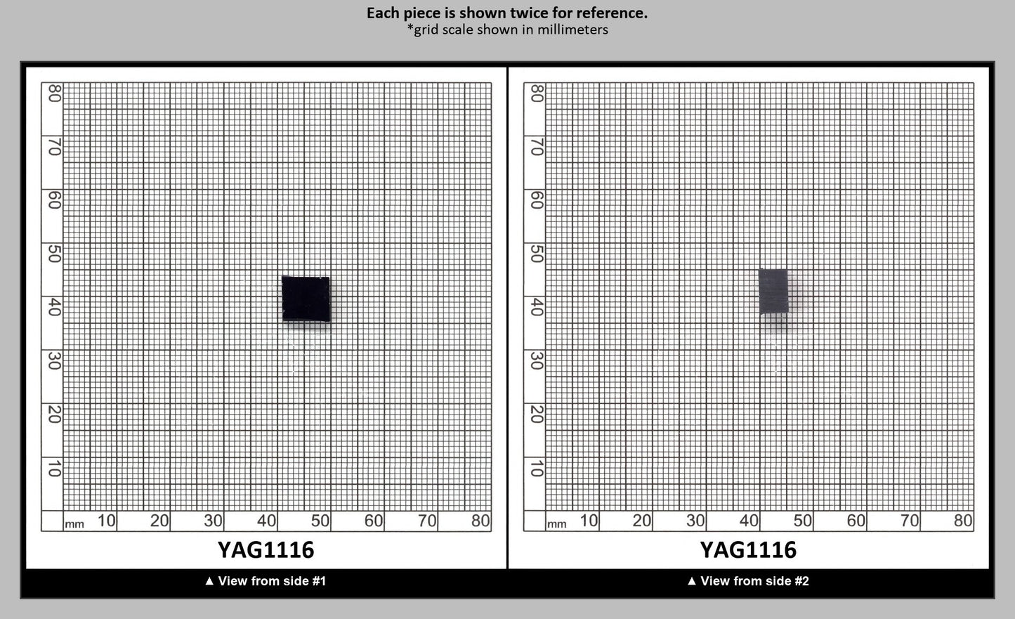 Blue YAG Polycrystalline (Ceramic) Faceting Rough : YAG1116