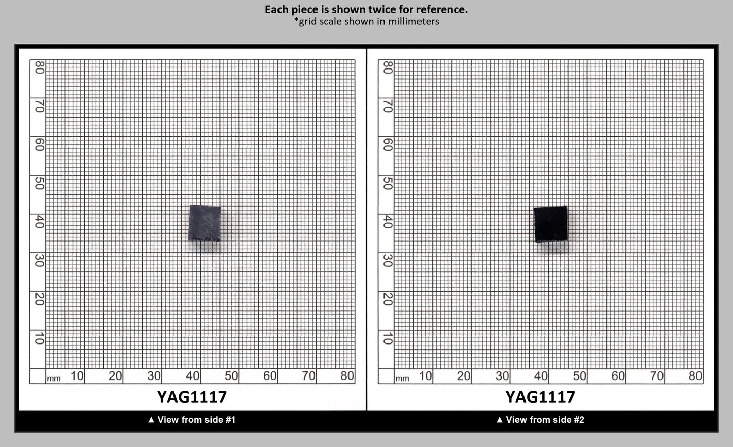 Blue YAG Polycrystalline (Ceramic) Faceting Rough : YAG1117