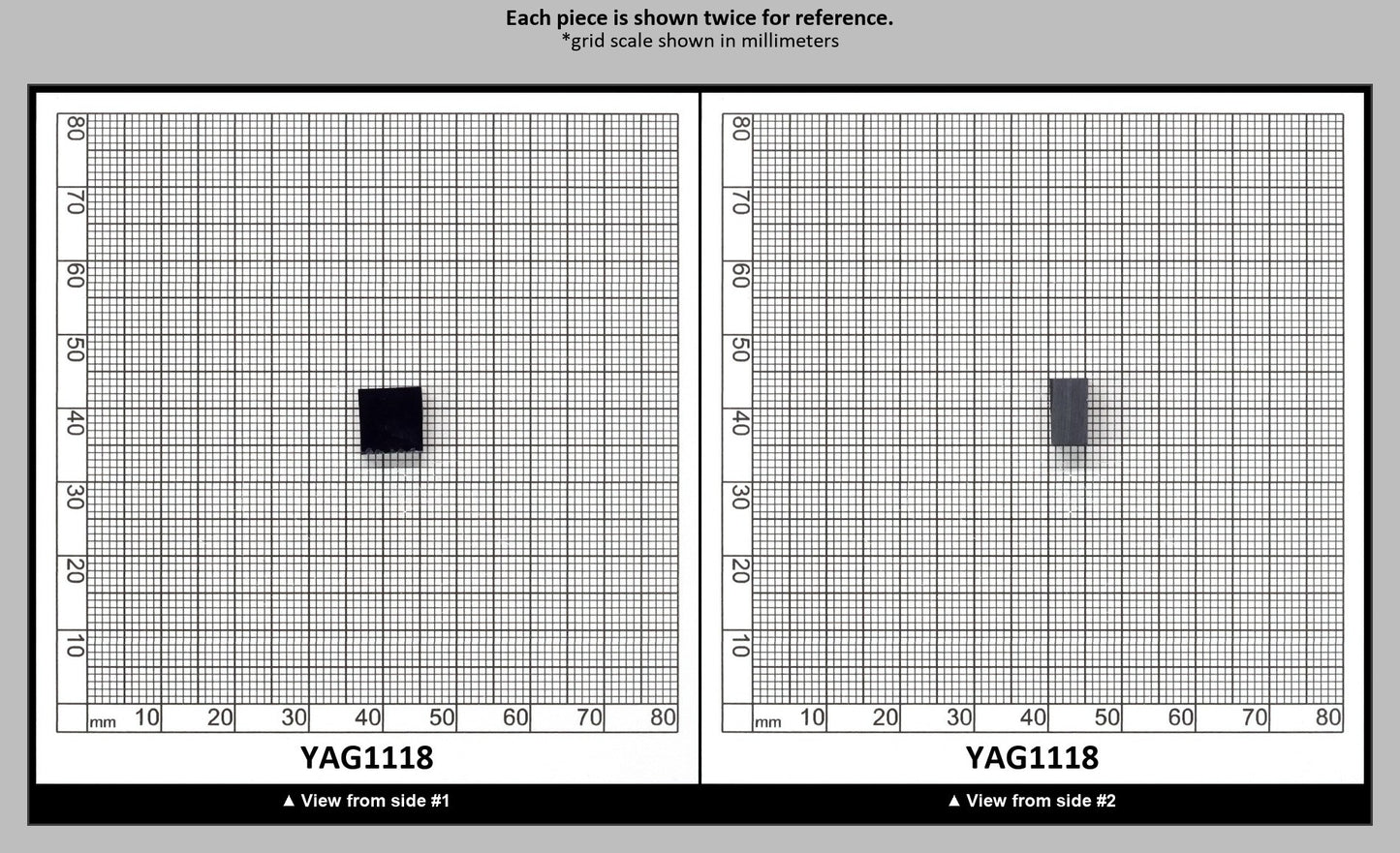 Blue YAG Polycrystalline (Ceramic) Faceting Rough : YAG1118