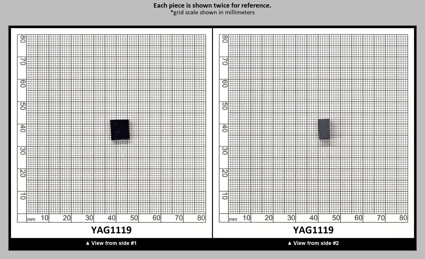 Blue YAG Polycrystalline (Ceramic) Faceting Rough : YAG1119