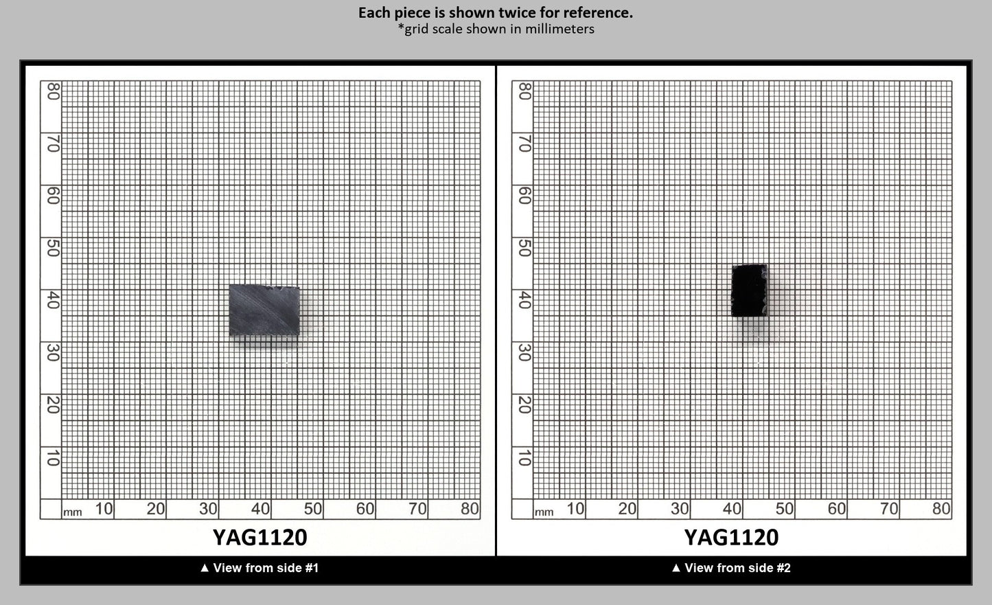 Blue YAG Polycrystalline (Ceramic) Faceting Rough : YAG1120