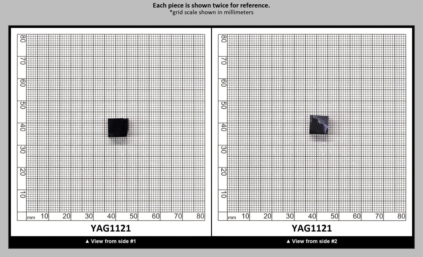 Blue YAG Polycrystalline (Ceramic) Faceting Rough : YAG1121
