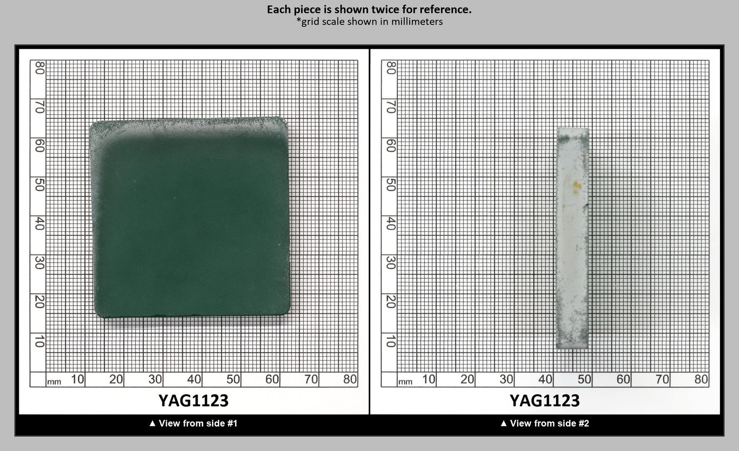Green YAG Polycrystalline (Ceramic) Faceting Rough : YAG1123
