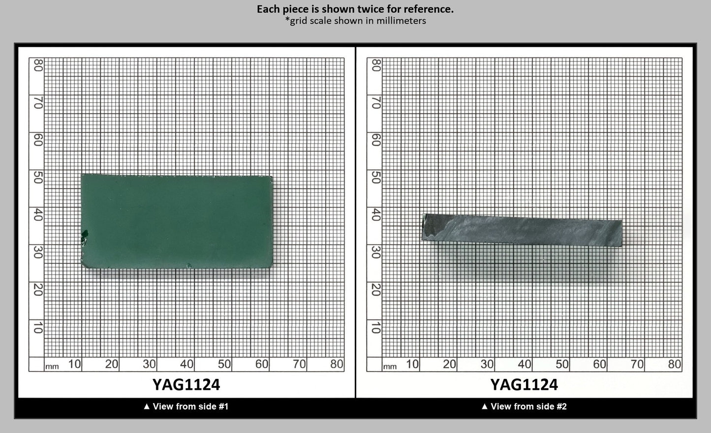 Green YAG Polycrystalline (Ceramic) Faceting Rough : YAG1124